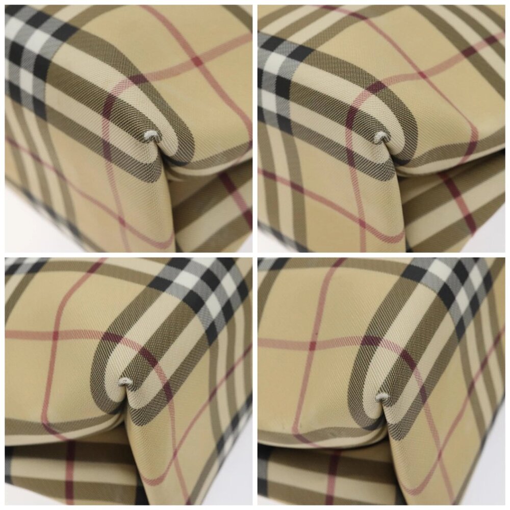 BURBERRY Nova Check Hand Bag PVC Beige Auth 120970 - Picture 16 of 16